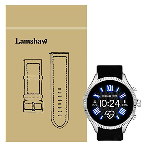 LvBu Armband Kompatibel Für Mi Chael Kors Lexington 2, Sport Silikon Classic Ersatz Uhrenarmband Für MK Lexington 2 Smartwatch (Schwarz) von LvBu