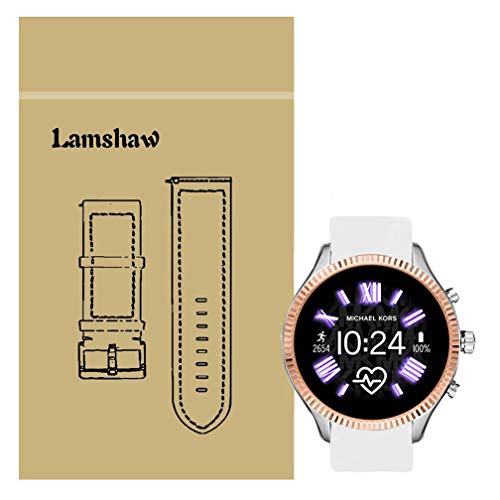LvBu Armband Kompatibel Für Michael Kors Lexington 2, Sport Silikon Classic Ersatz Uhrenarmband Für MK Lexington 2 Smartwatch (Weiß) von LvBu