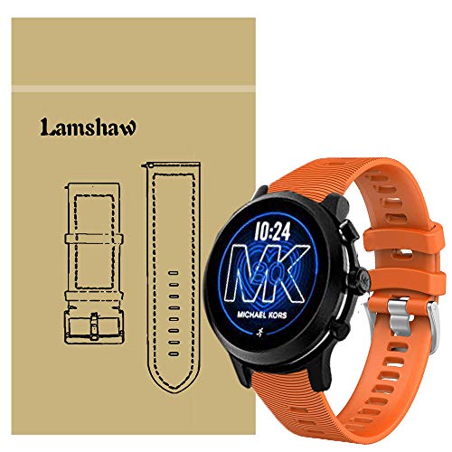 LvBu Armband Kompatibel Für Michael Kors MKGO, Sport Silikon Classic Ersatz Uhrenarmband Für Michael Kors Access MKGO Smartwatch (Orange) von LvBu