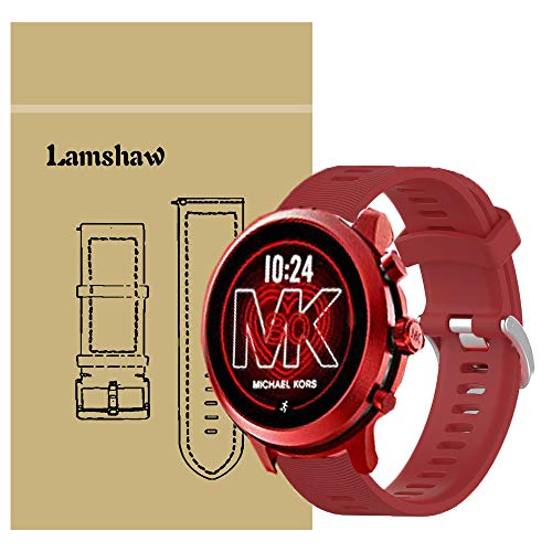 LvBu Armband Kompatibel Für Michael Kors MKGO, Sport Silikon Classic Ersatz Uhrenarmband Für Michael Kors Access MKGO Smartwatch (Rot) von LvBu