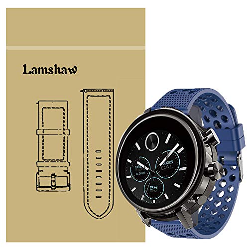 LvBu Armband Kompatibel Für Movado 2.0, Sport Silikon Classic Ersatz Uhrenarmband Für Movado Connect 2.0 Smartwatch 40mm / 42mm (Blau) von LvBu