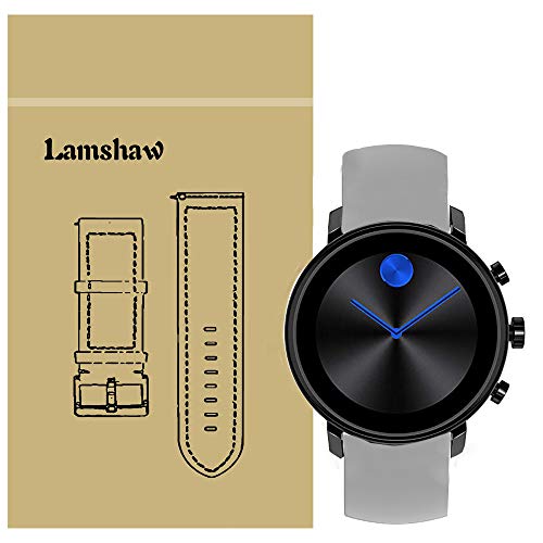 LvBu Armband Kompatibel Für Movado 2.0, Sport Silikon Classic Ersatz Uhrenarmband Für Movado Connect 2.0 Smartwatch 40mm / 42mm (Grau) von LvBu
