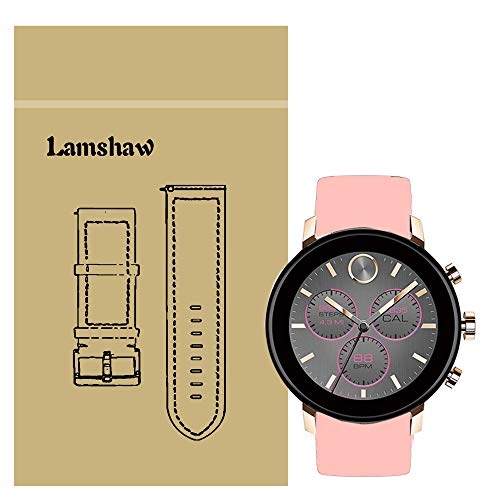 LvBu Armband Kompatibel Für Movado 2.0, Sport Silikon Classic Ersatz Uhrenarmband Für Movado Connect 2.0 Smartwatch 40mm / 42mm (Pink) von LvBu