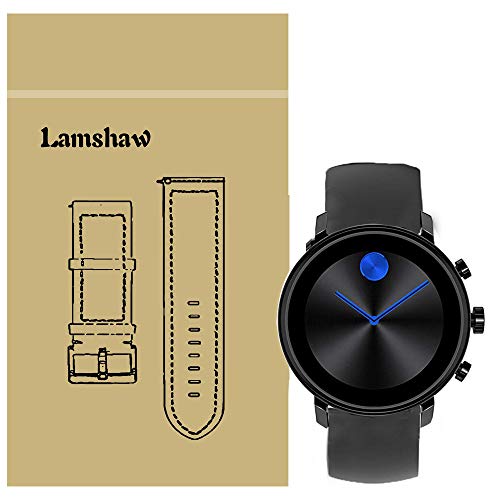 LvBu Armband Kompatibel Für Movado 2.0, Sport Silikon Classic Ersatz Uhrenarmband Für Movado Connect 2.0 Smartwatch 40mm / 42mm (Schwarz) von LvBu