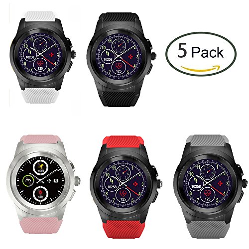 LvBu Armband Kompatibel Für MyKronoz ZeTime, Sport Silikon Classic Ersatz Uhrenarmband Für MyKronoz ZeTime Smartwatch (5 Pack) von LvBu
