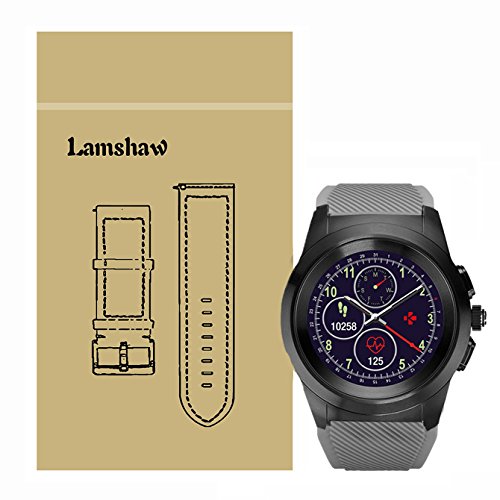 LvBu Armband Kompatibel Für MyKronoz ZeTime, Sport Silikon Classic Ersatz Uhrenarmband Für MyKronoz ZeTime Smartwatch (Grau) von LvBu