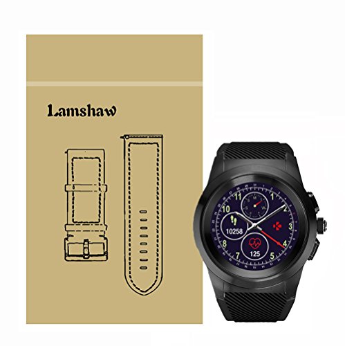 LvBu Armband Kompatibel Für MyKronoz ZeTime, Sport Silikon Classic Ersatz Uhrenarmband Für MyKronoz ZeTime Smartwatch (Schwarz) von LvBu