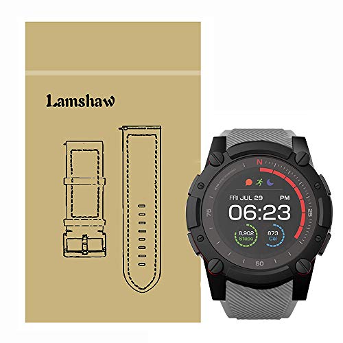 LvBu Armband Kompatibel Für PowerWatch 2, Sport Silikon Classic Ersatz Uhrenarmband Für Matrix PowerWatch 2 Smartwatch (Grau) von LvBu
