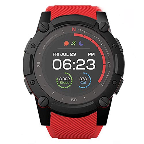 LvBu Armband Kompatibel Für PowerWatch 2, Sport Silikon Classic Ersatz Uhrenarmband Für Matrix PowerWatch 2 Smartwatch (Rot) von LvBu