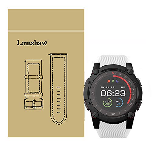 LvBu Armband Kompatibel Für PowerWatch 2, Sport Silikon Classic Ersatz Uhrenarmband Für Matrix PowerWatch 2 Smartwatch (Weiß) von LvBu