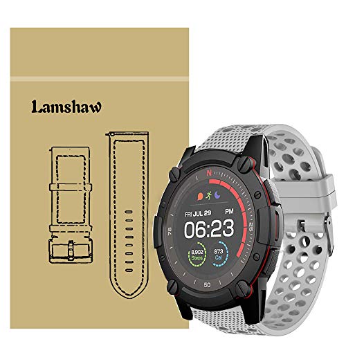 LvBu Armband Kompatibel Für PowerWatch 2, Sport Silikon Classic Ersatz Uhrenarmband Für Matrix PowerWatch 2 Smartwatch (grau) von LvBu