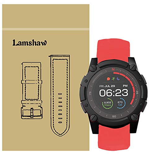 LvBu Armband Kompatibel Für PowerWatch 2, Sport Silikon Classic Ersatz Uhrenarmband Für Matrix PowerWatch 2 Smartwatch (rot) von LvBu