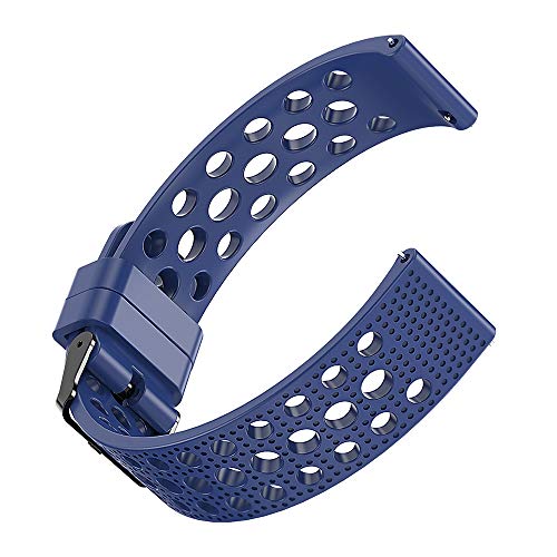 LvBu Armband Kompatibel Für Realme Watch, Sport Silikon Classic Ersatz Uhrenarmband Für Realme Watch Smartwatch (Blau) von LvBu