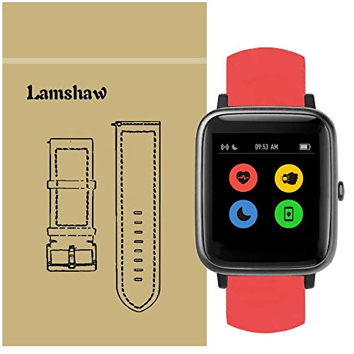 LvBu Armband Kompatibel Für UMIDIGI UFit, Sport Silikon Classic Ersatz Uhrenarmband Für UMIDIGI UFit Smartwatch (Rot) von LvBu