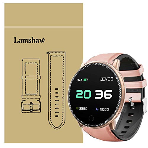 LvBu Armband Kompatibel Für UMIDIGI Uwatch 2, Leder Silikon Classic Ersatz Uhrenarmband Für UMIDIGI Uwatch2 Smartwatch (Rosa) von LvBu