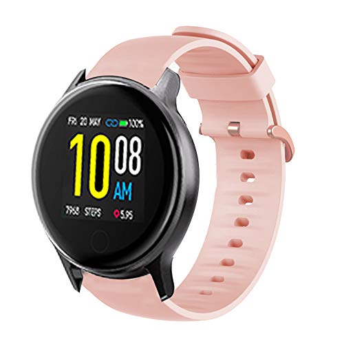 LvBu Armband Kompatibel Für UMIDIGI Uwatch 2S, Sport Silikon Classic Ersatz Uhrenarmband Für UMIDIGI Uwatch 2S Smartwatch (Rosa) von LvBu