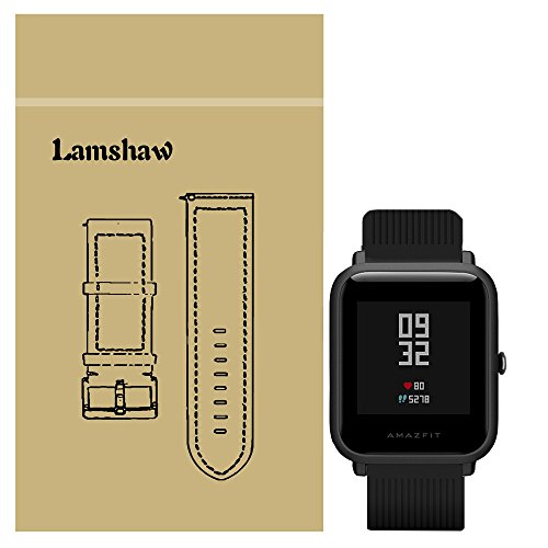 LvBu Armband Kompatibel Für Xiaomi Amazfit Bip, Sport Silikon Classic Ersatz Uhrenarmband Für Xiaomi Huami Amazfit Bip Younth Watch/Amazfit Bip Lite Smart Watch (Schwarz) von LvBu