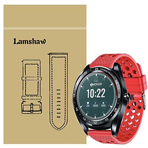 LvBu Armband Kompatibel Für Zeblaze NEO, Sport Silikon Classic Ersatz Uhrenarmband Für Zeblaze NEO Smartwatch (Rot) von LvBu