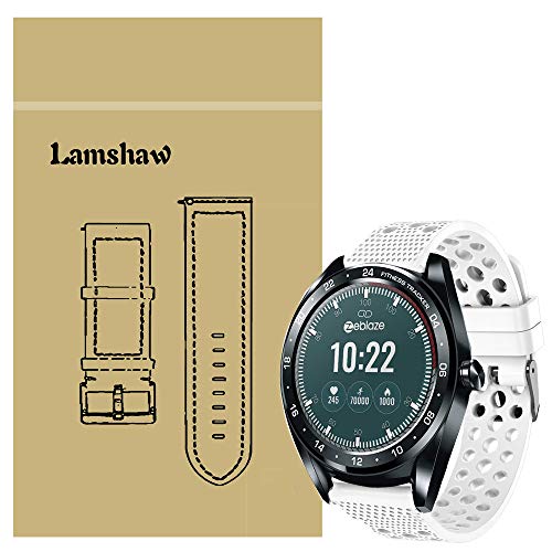 LvBu Armband Kompatibel Für Zeblaze NEO, Sport Silikon Classic Ersatz Uhrenarmband Für Zeblaze NEO Smartwatch (Weiß) von LvBu