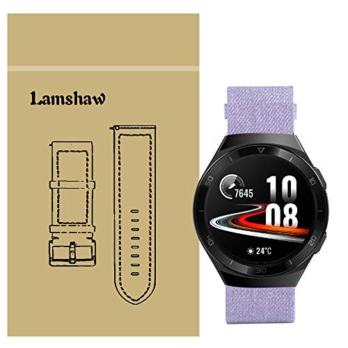 LvBu Armband Kompatibel für Huawei Watch GT 2e, Nylon Strick Replacement Uhrenarmband für Huawei Watch GT 2e Smartwatch (Lila) von LvBu
