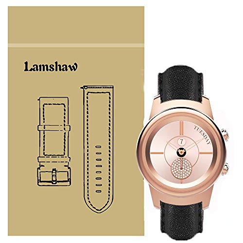 LvBu Armband Kompatibel mit 3Plus Callie, Quick Release Leder Classic Ersatz Uhrenarmband für 3Plus Callie Smartwatch (Schwarz) von LvBu