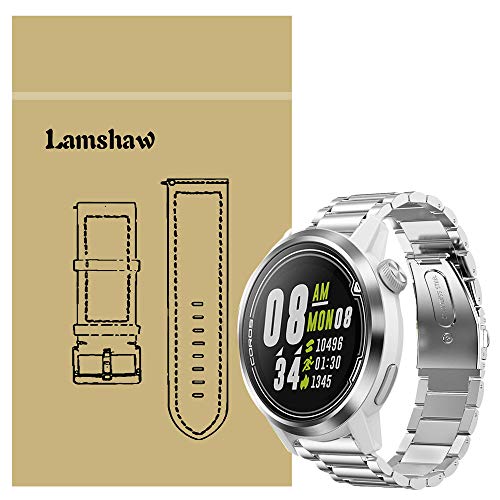 LvBu Armband Kompatibel mit COROS APEX, Classic Edelstahl Uhrenarmband für COROS APEX 46mm GPS Watch (46mm case, Silber) von LvBu