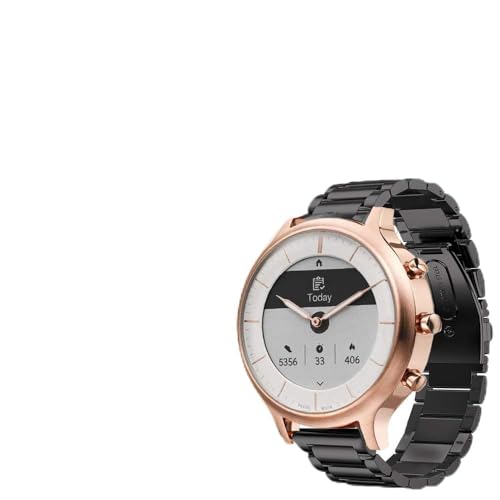 LvBu Armband Kompatibel mit Fossil Charter HR, Classic Edelstahl Uhrenarmband für Fossil Charter HR Hybrid Smartwatch (Schwarz) von LvBu