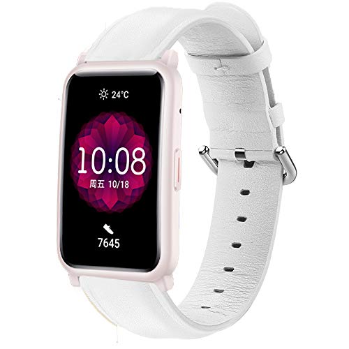 LvBu Armband Kompatibel mit Honor Watch ES, Quick Release Leder Classic Ersatz Uhrenarmband für Honor Watch ES Smartwatch (Weiß) von LvBu