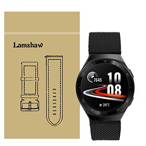 LvBu Armband Kompatibel mit Huawei Watch GT 2e, Classic Rostfreier Edelstahl Ersatzband für Huawei Watch GT 2e Smartwatch (schwarz) von LvBu