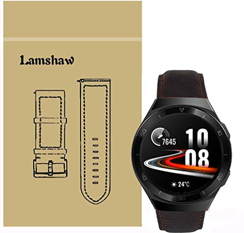 LvBu Armband Kompatibel mit Huawei Watch GT 2e, Quick Release Leder Classic Ersatz Uhrenarmband für Huawei Watch GT 2e Smartwatch (Coffee) von LvBu