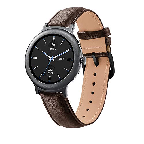 LvBu Armband Kompatibel mit LG Watch Style, Quick Release Leder Classic Ersatz Uhrenarmband für LG Watch Style Smartwatch (braun) von LvBu