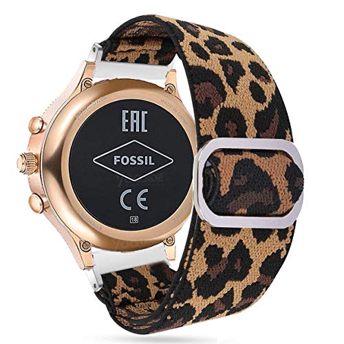 LvBu Armband Kompatibel mit Michael Kors Access Sofie/Runway, weiche Haargummis Uhrenarmband für Michael Kors Access Sofie/Michael Kors Runway Smartwatch (Leopard) von LvBu