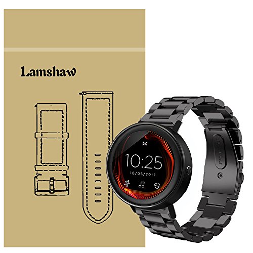 LvBu Armband Kompatibel mit Misfit Vapor/Misfit Vapor 2, Classic Edelstahl Uhrenarmband für Misfit Vapor/Misfit Vapor 2 Smartwatch (Schwarz) von LvBu