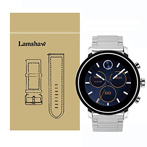 LvBu Armband Kompatibel mit Movado 2.0, Classic Edelstahl Uhrenarmband für Movado Connect 2.0 Smartwatch 40mm/42mm (Silber) von LvBu