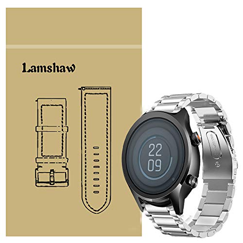LvBu Armband Kompatibel mit TICWATCH C2+, Classic Edelstahl Uhrenarmband für Xiaomi Huami TICWATCH C2 + Smartwatch (Silber) von LvBu