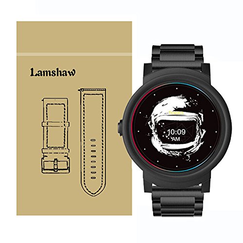 LvBu Armband Kompatibel mit Ticwatch 2, Classic Edelstahl Uhrenarmband für Ticwatch 2 Smartwatch (Schwarz) von LvBu