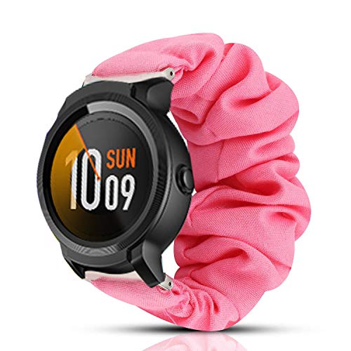 LvBu Armband Kompatibel mit Ticwatch E, weiche Haargummis Uhrenarmband für Ticwatch E Smartwatch (Pink) von LvBu