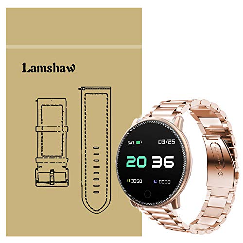 LvBu Armband Kompatibel mit UMIDIGI Uwatch 2, Classic Edelstahl Uhrenarmband für UMIDIGI Uwatch2 Smartwatch (Roségold) von LvBu
