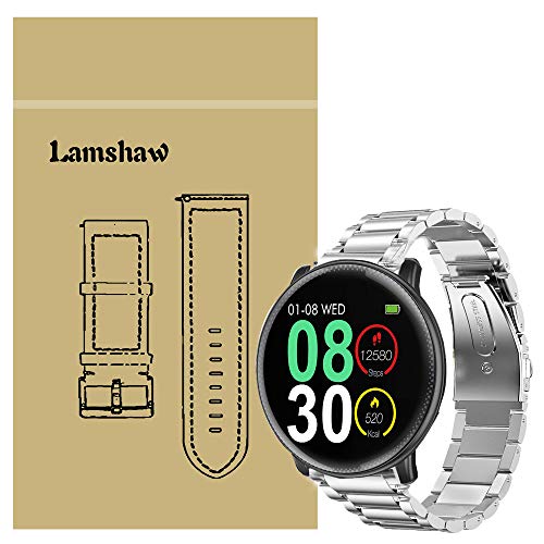 LvBu Armband Kompatibel mit UMIDIGI Uwatch 2, Classic Edelstahl Uhrenarmband für UMIDIGI Uwatch2 Smartwatch (Silber) von LvBu