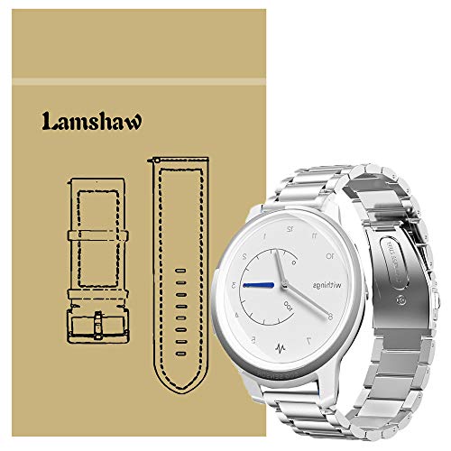 LvBu Armband Kompatibel mit Withings Move, Classic Edelstahl Uhrenarmband für Withings Move Smartwatch (Silber) von LvBu