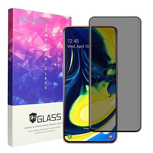 LvBu Blickschutzfolie Kompatibel für Galaxy A80, Privacy Displayschutz mit 9H Härte - Anti-Spy Sichtschutzfolie für Samsung Galaxy A80 (Schwarz) von LvBu