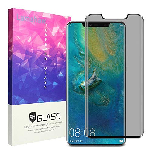 LvBu Blickschutzfolie für Huawei Mate 20 Pro - Privacy Displayschutz mit 9H Härte - Anti-Spy Sichtschutzfolie mit Sichtschutz Filter - Blasenfrei (Schwarz) von Lvbu