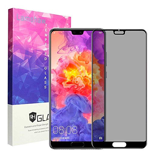 LvBu Blickschutzfolie für Huawei P20 Pro- Privacy Displayschutz mit 9H Härte - Anti-Spy Sichtschutzfolie mit Sichtschutz Filter - Blasenfrei (Schwarz) von Lvbu