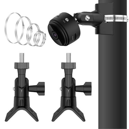 Lvjkes Blink Halterung, 2 Blink Outdoor Camera halterungen, Kommt mit 8 Einstellringen, geeignet für Arlo/Wyze/Eufycam Innen-/Außenkameras und kleine Solarmodule (schwarz) von Lvjkes