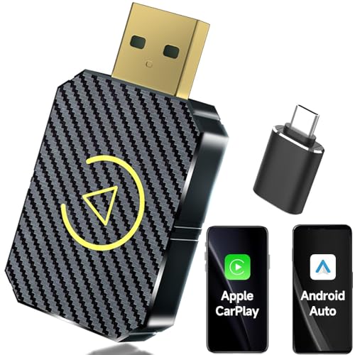 Lvozize Wireless CarPlay Adapter & Android Auto Wireless Adapter, Kompatibilität mit Telefonen mit iOS 10+ & Android 11+, Plug and Play Wireless Car Play Adapter USB C für Autos ab 2016 (Golden) Lvozize Wireless CarPlay Adapter & Android Auto Wireless Adapter, Kompatibilität mit Telefonen mit iOS 10+ & Android 11+, Plug and Play Wireless Car Play Adapter USB C für Autos ab 2016 (Golden) von Lvozize