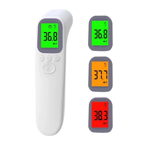 Stirnthermometer, digitales Thermometer für Erwachsene und Kinder mit LCD-Hintergrundbeleuchtungsanzeige, 32 Speicher, berührungsloses Infrarot-Temperaturthermometer für Körper/Objekte Stirnthermometer, digitales Thermometer für Erwachsene und Kinder mit LCD-Hintergrundbeleuchtungsanzeige, 32 Speicher, berührungsloses Infrarot-Temperaturthermometer für Körper/Objekte von Lvozize