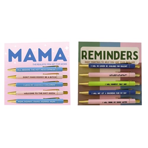 Lwaviwer Mama-Stifte, lustige wöchentliche Stifte, feine Spitze, glattes Schreiben, 2 Sets von Lwaviwer
