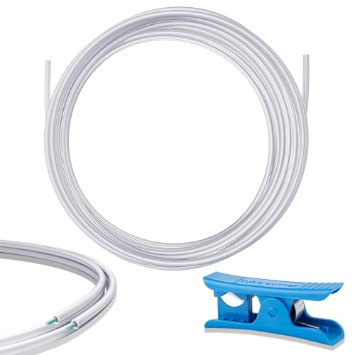 5M PTFE-Schlauch mit Schneider 2,5mm ID x 4mm OD PTFE Tube Teflonschlauch Passend für Direktantrieb Extruder 3D Drucker für Bambu Lab A1/A1 mini/P1P/P1S/X1C für Creality K1/K1 Max für Ender 3 V3, Weiß 5M PTFE-Schlauch mit Schneider 2,5mm ID x 4mm OD PTFE Tube Teflonschlauch Passend für Direktantrieb Extruder 3D Drucker für Bambu Lab A1/A1 mini/P1P/P1S/X1C für Creality K1/K1 Max für Ender 3 V3, Weiß von Lwtsrp