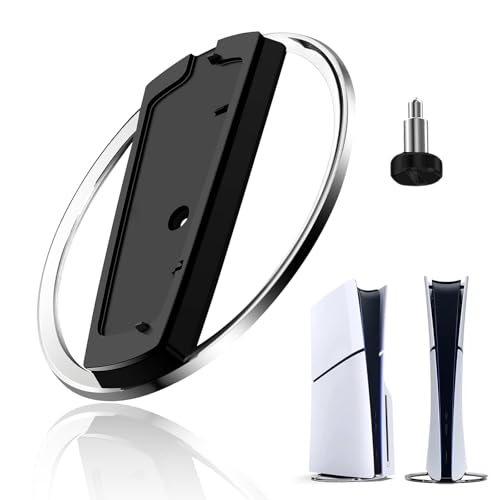 Lwtsrp Vertikaler Standfuß für PS5 Slim Konsole, Vertikal Ständer aus ABS Edelstahl, Ständer für Playstation 5, Playstation 5 Slim Discs und Digital, Vertikaler Ständer für PS5 Slim Konsole, Schwarz Lwtsrp Vertikaler Standfuß für PS5 Slim Konsole, Vertikal Ständer aus ABS Edelstahl, Ständer für Playstation 5, Playstation 5 Slim Discs und Digital, Vertikaler Ständer für PS5 Slim Konsole, Schwarz von Lwtsrp