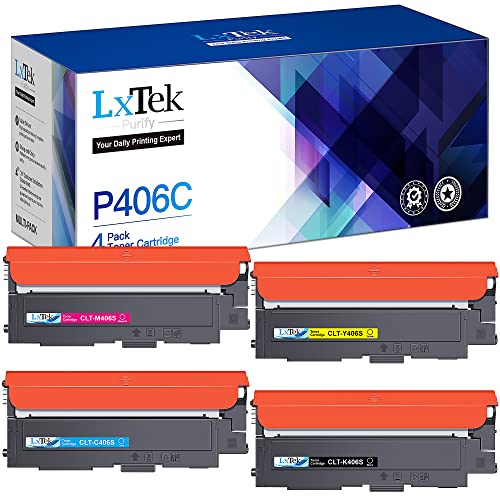 LxTek Purify CLT-P406C Kompatibel für Samsung CLT-406S P406C 406S CLT-K406S Toner für Samsung CLP 365 Toner Xpress C460W C410W C460FW CLX-3305 CLP-365 CLP-360 CLX-3305W CLX-3300 C410 (4er-Pack) von LxTek Purify